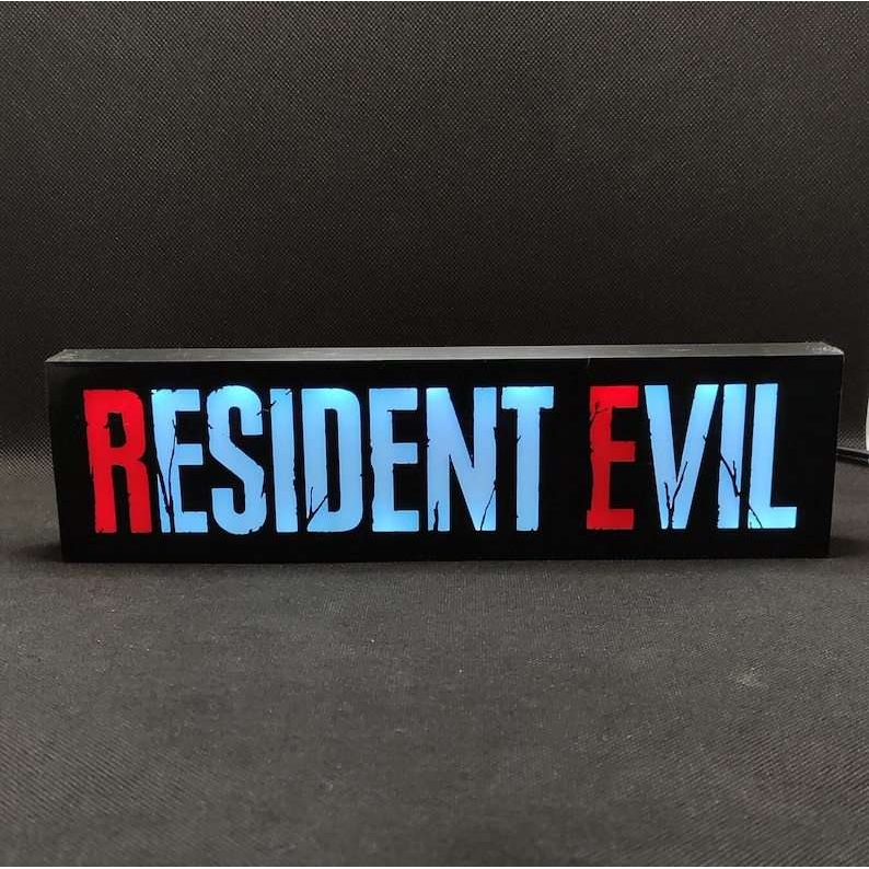 亚马逊热销 生化危机创意灯箱夜灯游戏周边led灯resident evil