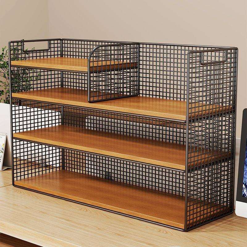 多层大容量办公桌置物架小型简易家用桌面办公用品文件书本收纳架