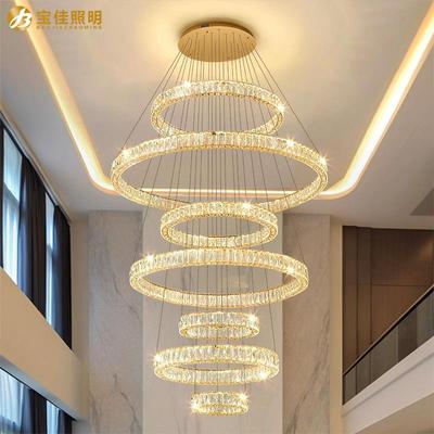 复式楼别墅大吊灯现代轻奢挑空客厅灯2025新款loft公寓吊灯楼梯灯