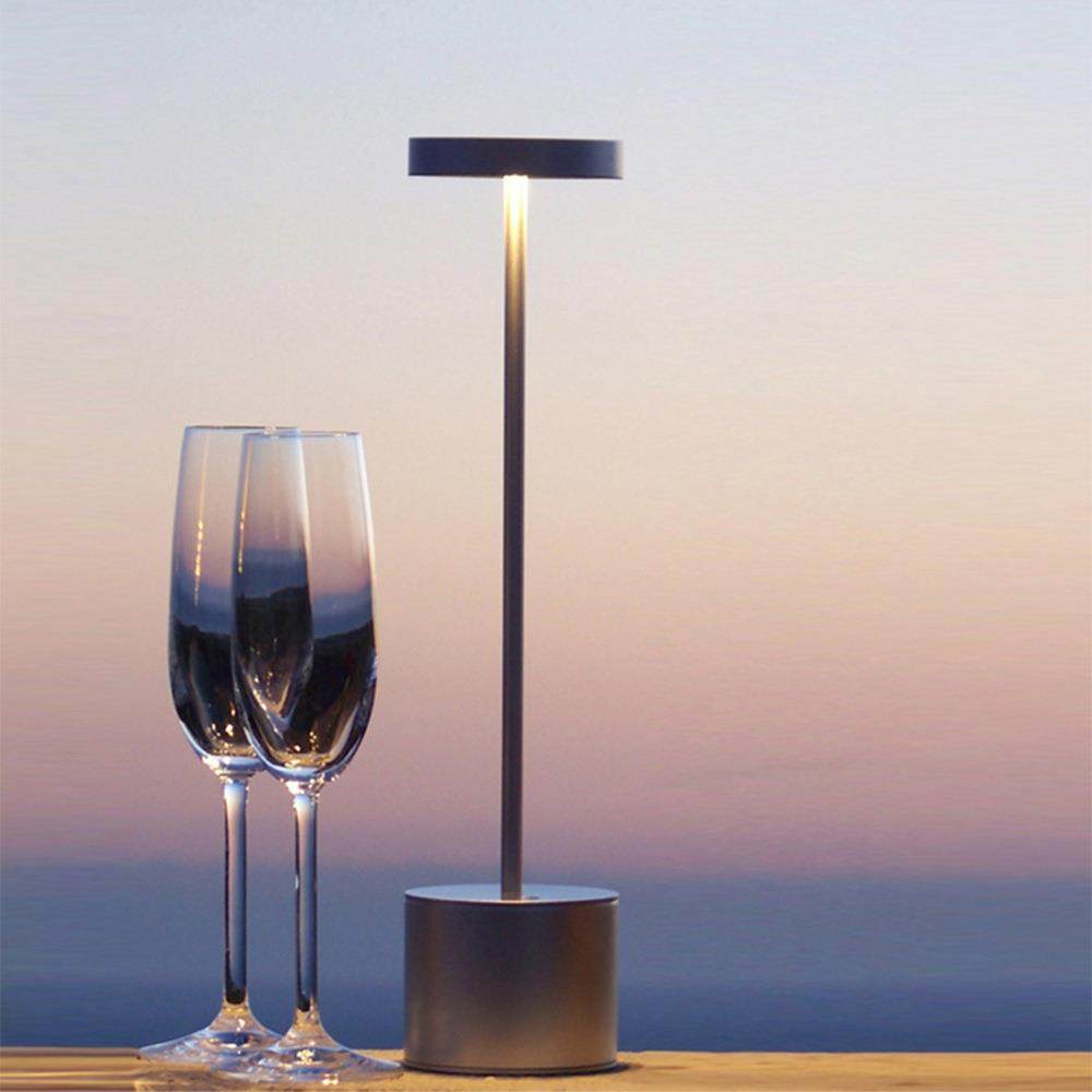 亚马逊爆 款台灯简约 创意装饰餐厅酒吧LED灯可充电复古台灯