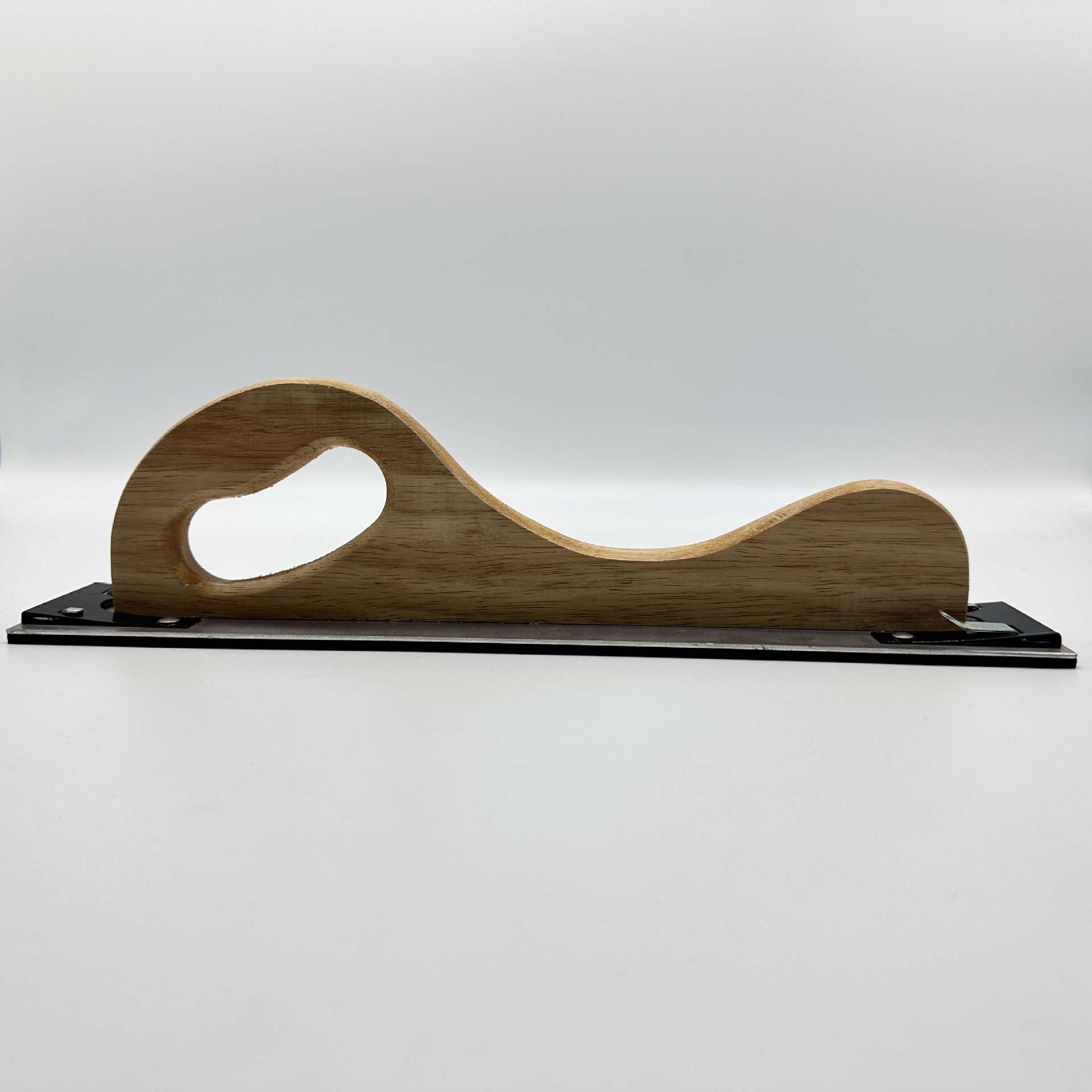 加长款木柄打磨砂板400x70mm 带铝板和钩垫铝板厚度2mm  EVA 底板