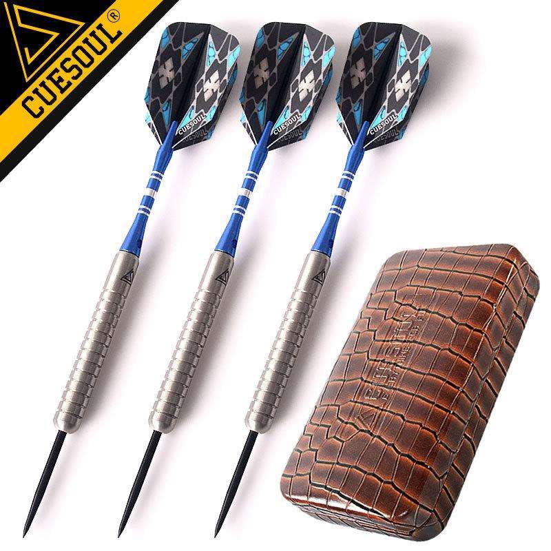 CUESOUL/Q獣26克硬式钨钢飞镖针铝制飞镖杆专业抗摔飞镖针盒套装