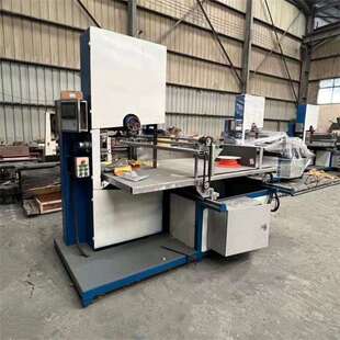 印花压花冥钱黄纸裁切机器小型台式带锯切纸机殡葬黄泡纸切块设备