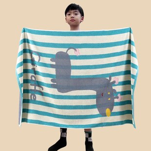 全 儿童浴巾专用大i童纯棉男女孩家用洗澡吸水毛巾大尺寸2024新款