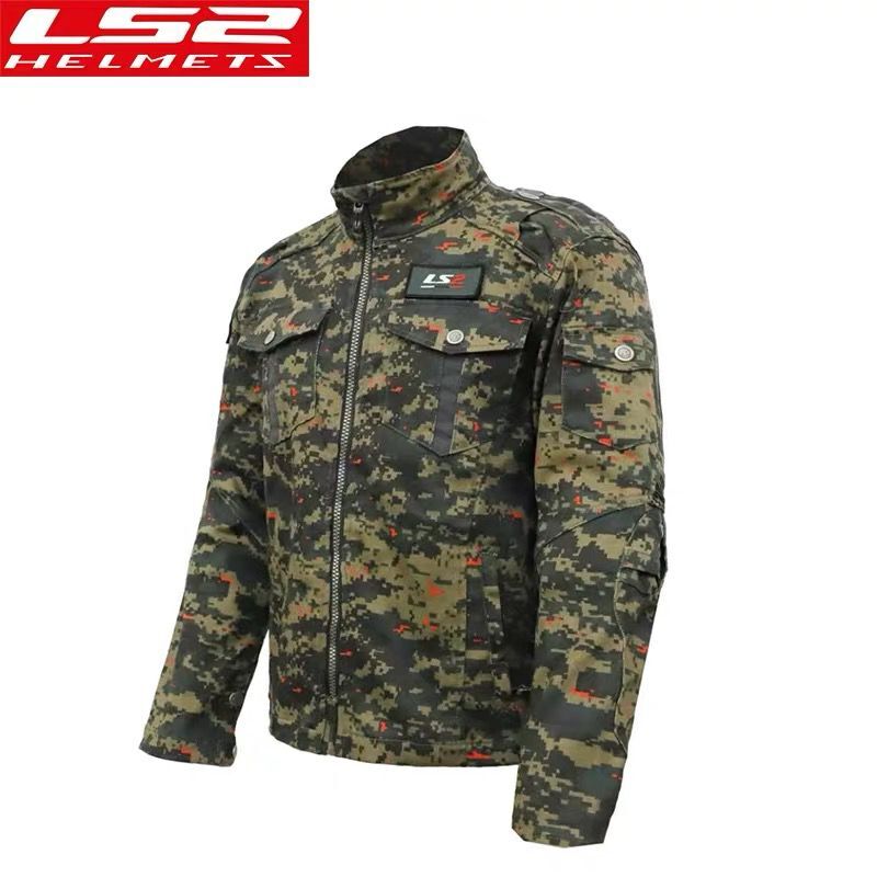 LS2摩托车骑行服透气防摔水冬季保暖大码拉力套装四季机迷彩车服