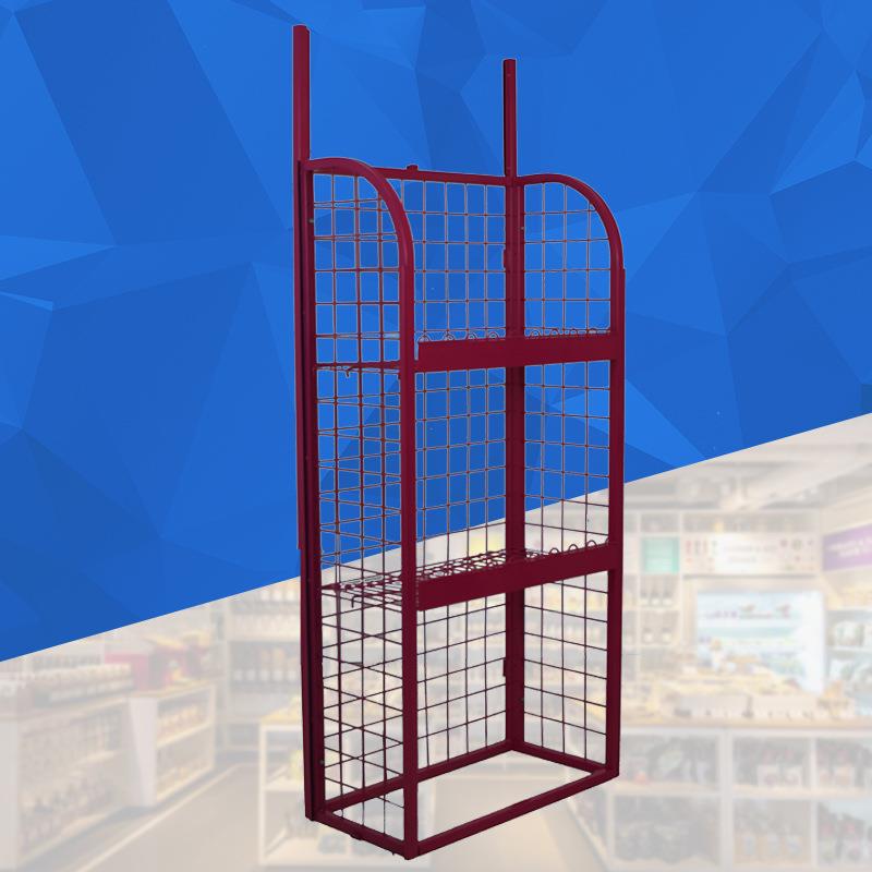 定 制紫色网格架金属货架 展示架汽车用品陈列架单面金属货架