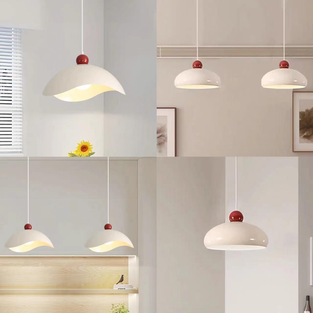 北欧飞碟吊灯奶油风餐厅吊灯现代简约饭厅餐桌灯ph5吊灯中山灯具