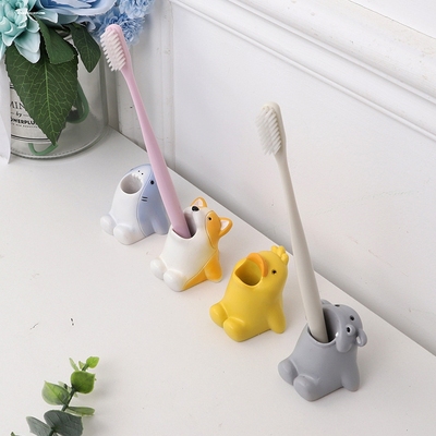 创意可爱卡通动物家族 强力吸盘牙膏牙刷架 款式可选