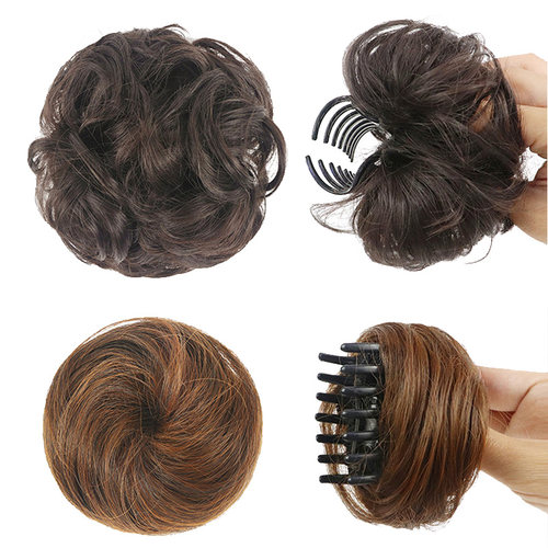 古装汉服配饰假发女小抓夹丸子头直发包假发包盘发器花苞头卷发包