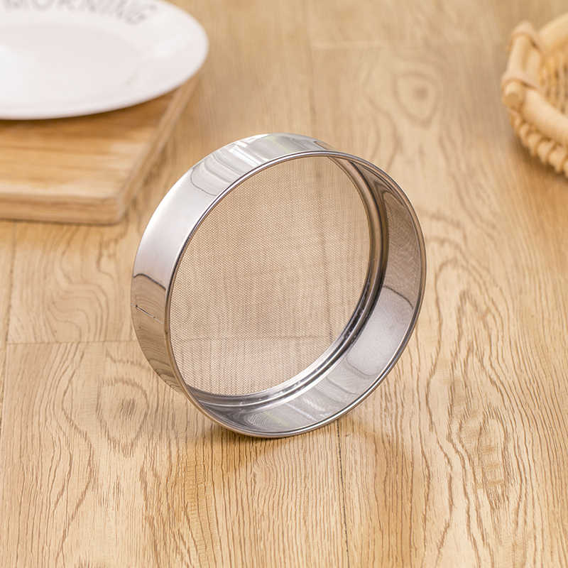 加厚不锈钢面筛面罗筛面粉 圆形过滤网筛子粉筛筛斗罗斗 烘焙工具