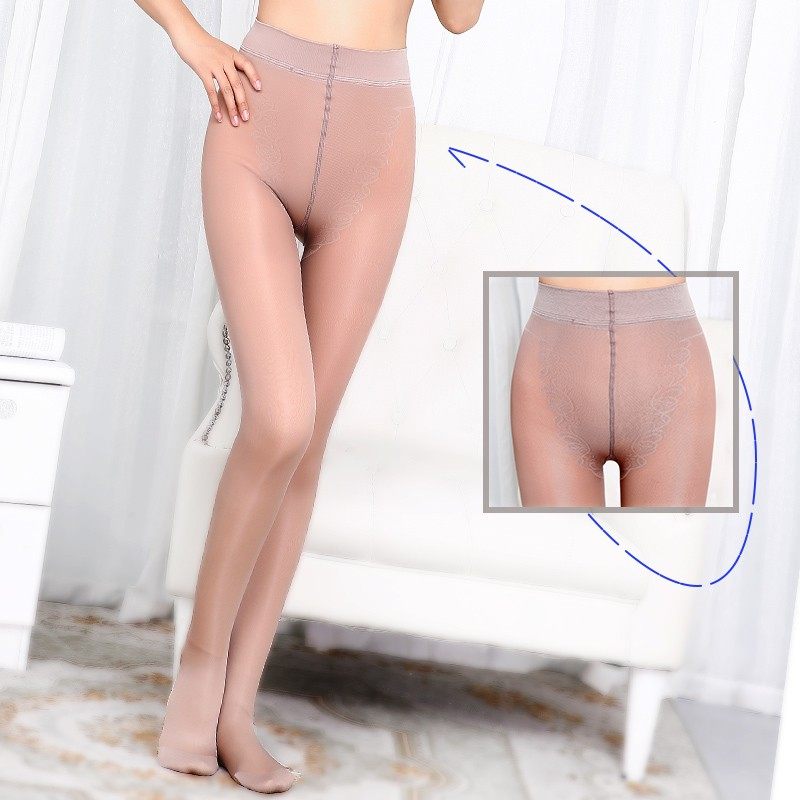 秋冬季加厚加绒假透肉丝袜连裤袜薄款女打底裤袜肉色光腿神器春秋