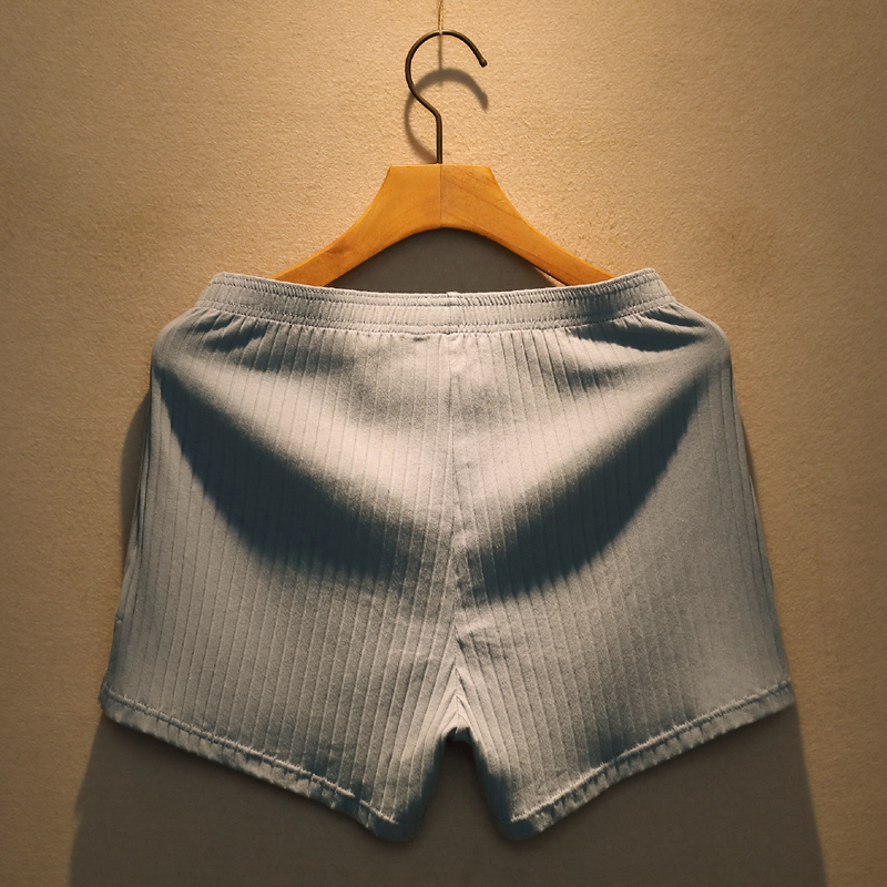 三条装男士内裤纯棉阿罗裤宽松加大码四角短睡裤衩简约时尚四角裤