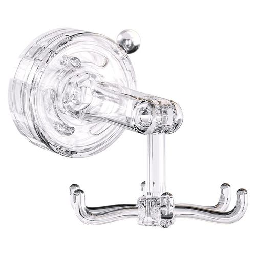 新款厨房吸盘六爪旋转挂钩多功能锅铲勺子收纳壁挂微波炉清洁器