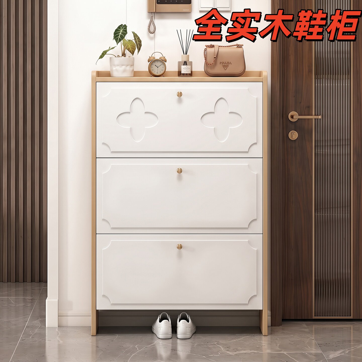 全实木鞋柜工厂批发品质保证