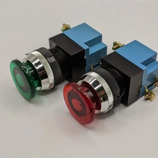 25mm LA19 1开1闭 蘑菇头点动自复位按钮开关 机床控制开关 11J