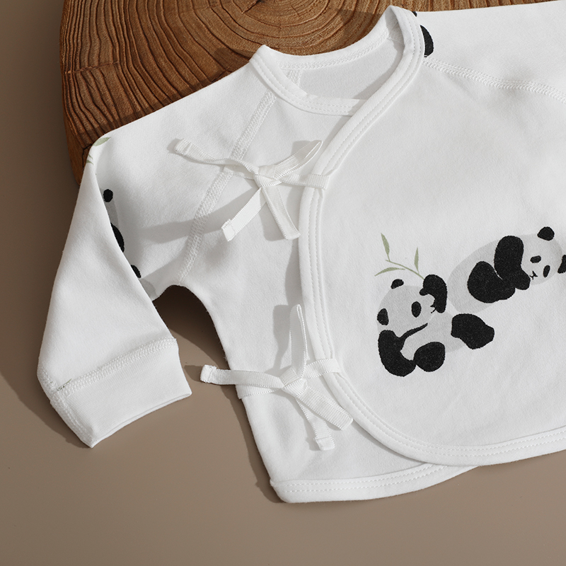 婴姿初生宝宝a类上衣0一3月婴儿半背衣春秋纯棉出生婴儿衣服52码