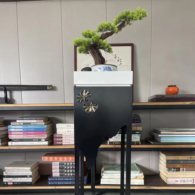 新中式铝合金花架子客厅落地式置物架阳台多肉花架花盆架花几花台