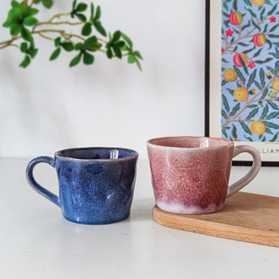 家用复古情侣对杯陶瓷大容量马克杯早餐杯咖啡杯水杯喝水杯子微瑕