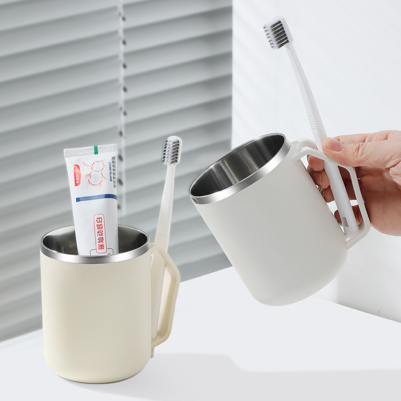 漱口杯ins情侣牙缸刷牙杯子抗菌防霉不锈钢304宿舍放牙刷洗漱杯