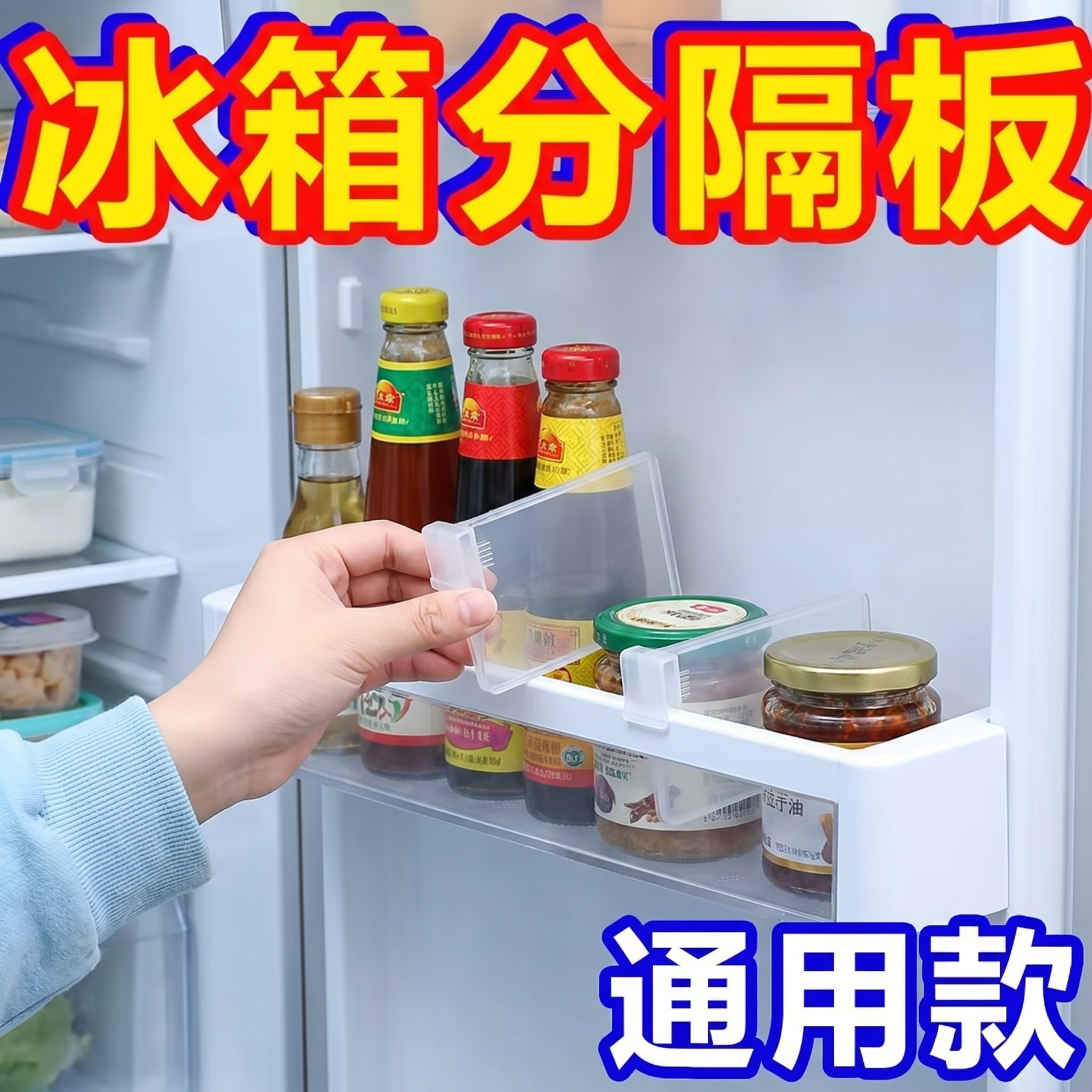 冰箱分隔夹小分隔板侧门置物架侧收纳多功能分割分格夹子隔层卡扣