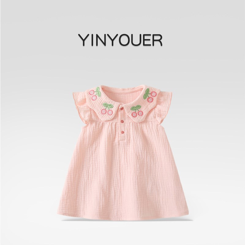 婴儿裙子夏装女宝宝洋气背心裙纯棉连衣裙1岁2女童夏天甜美公主裙