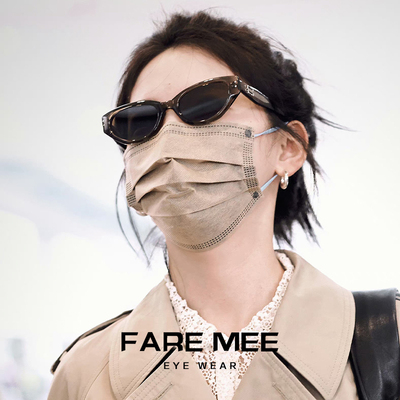 GM猫眼墨镜女款2025新款章若楠同款防晒方圆脸小脸太阳镜rococo