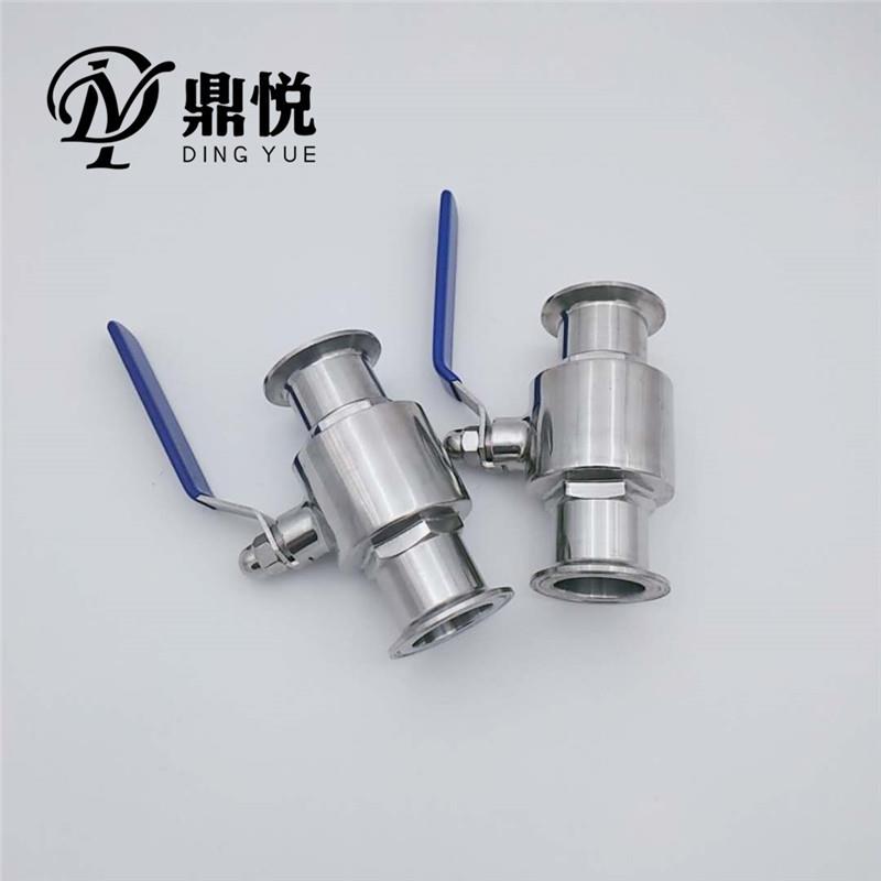 直通手动球阀316L快开截止卡箍卡盘球阀304不锈钢卫生级快装球阀