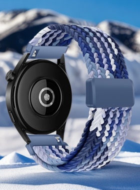 适用VIVOWATCH3星辉皓月辰夜黑月光白手表表带VIVOWATCHGT夏夜黑花漾晴云白月影黑4146mm磁吸编织手表带