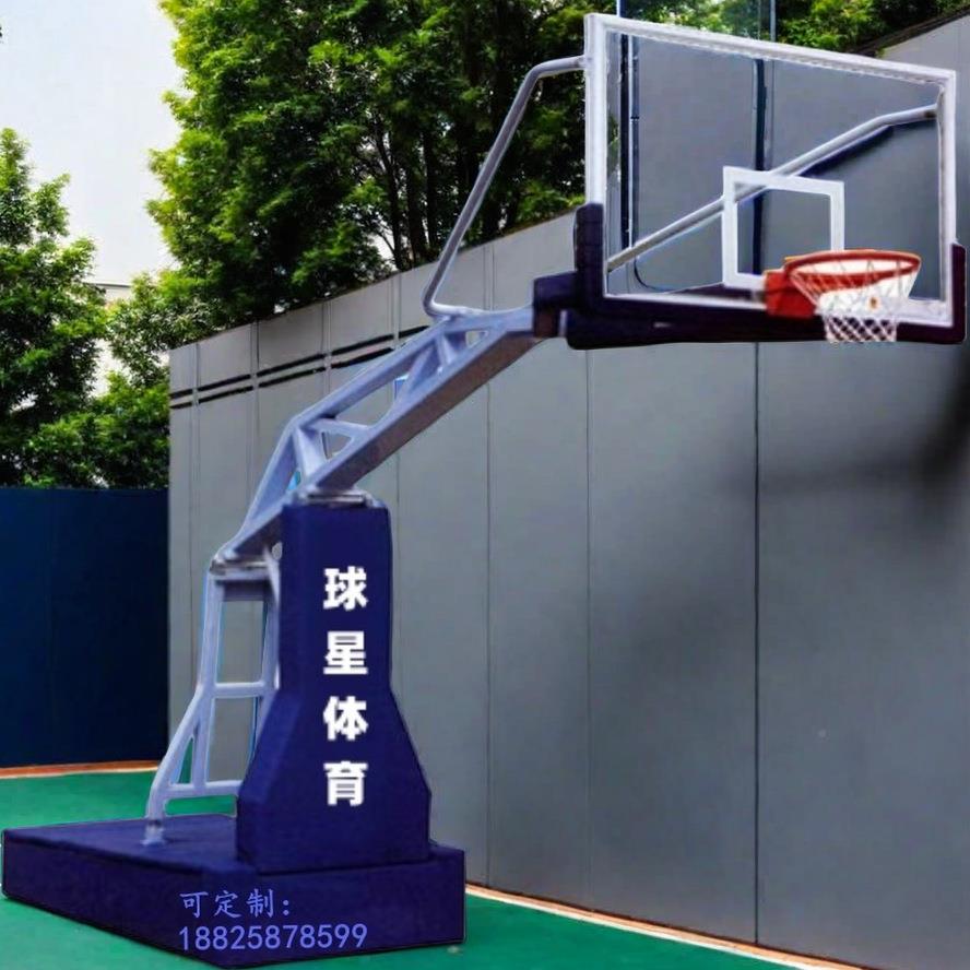 鹤山标准州型篮球架台山液压式动移式固定式架珠海广189球星蓝球