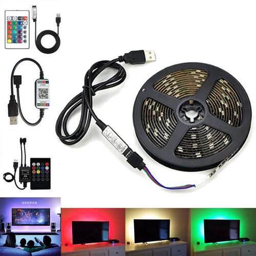 led5V5050rgb灯带电脑氛围灯手机光电牙APP控蓝制UKD-USBRGSB视背