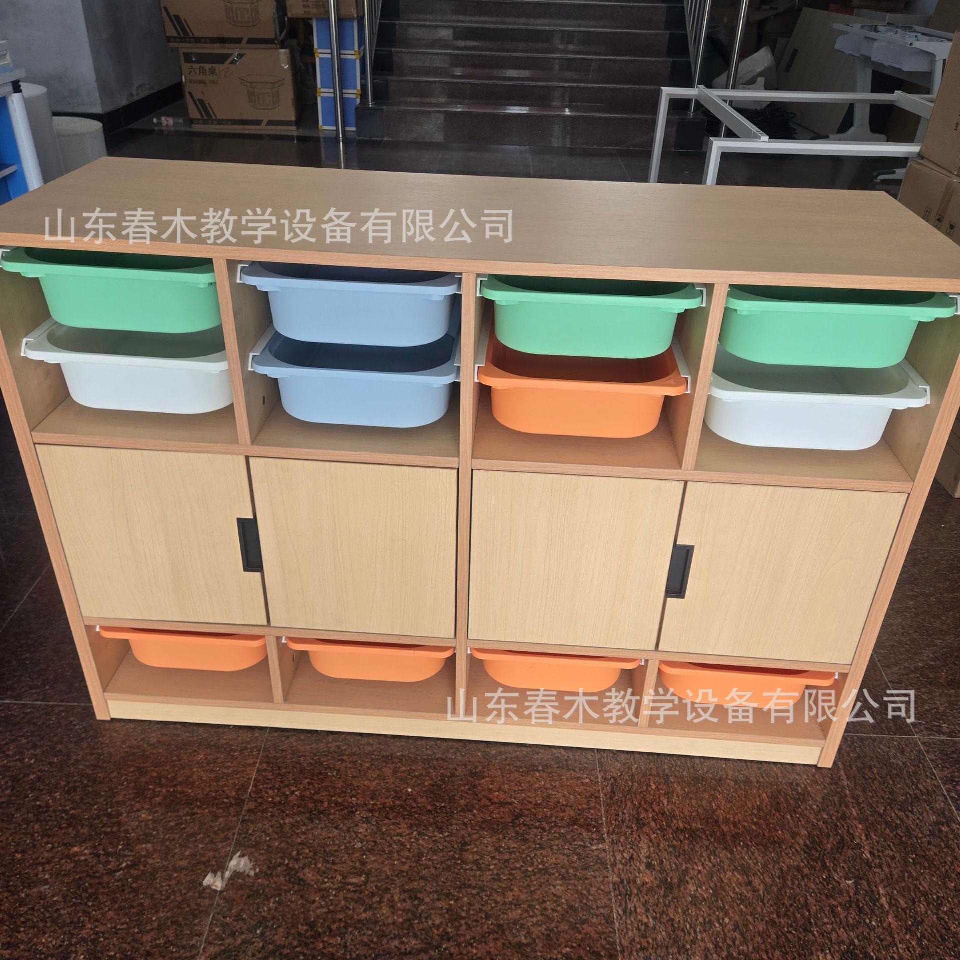 劳技通用技术综合实践教室边柜仪器柜两层教具塑料盒柜收纳架