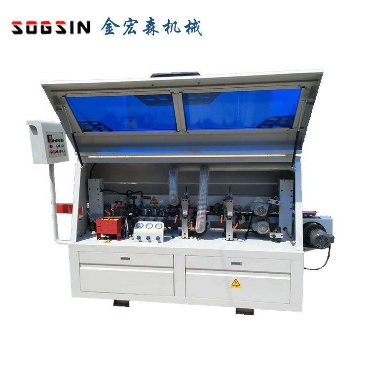 木工机械封边机 双修刮边带开槽直线封边机 板式家具半自动封边机