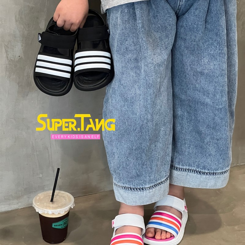 实体店童鞋夏季儿童软底轻巧条纹凉鞋男孩女童休闲运动沙滩鞋新潮