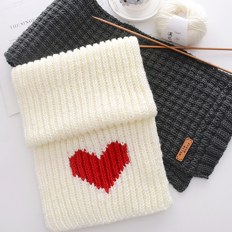 高品质 围巾毛线手工编织diy材料包送男女朋友自织围巾围脖毛线团