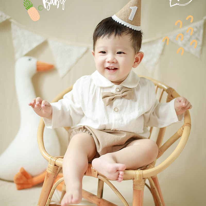 周岁礼服男宝宝夏一岁男t孩衣服套装婴儿百日宴抓周生日装小西服