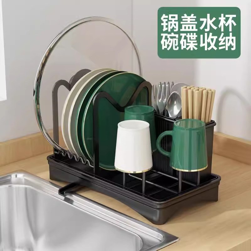 厨房沥水碗架台面放碗筷家用碗碟收纳架双层晾碗架碗筷碟子置物架