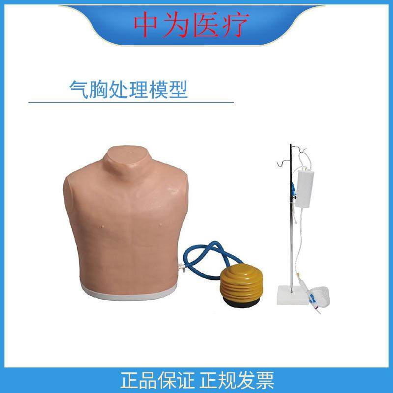 中为医疗L66临床假人半身气胸穿刺减压训练模型 气胸处理模型