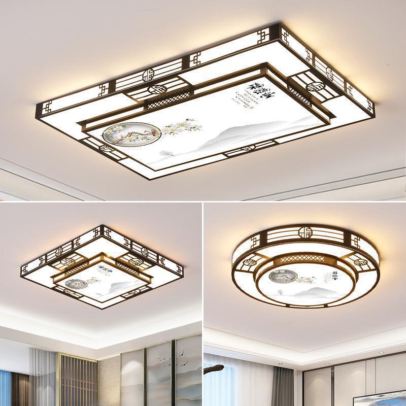 新中式客厅灯2025新款现代简约大气中山大厅led卧室吸顶灯具大全