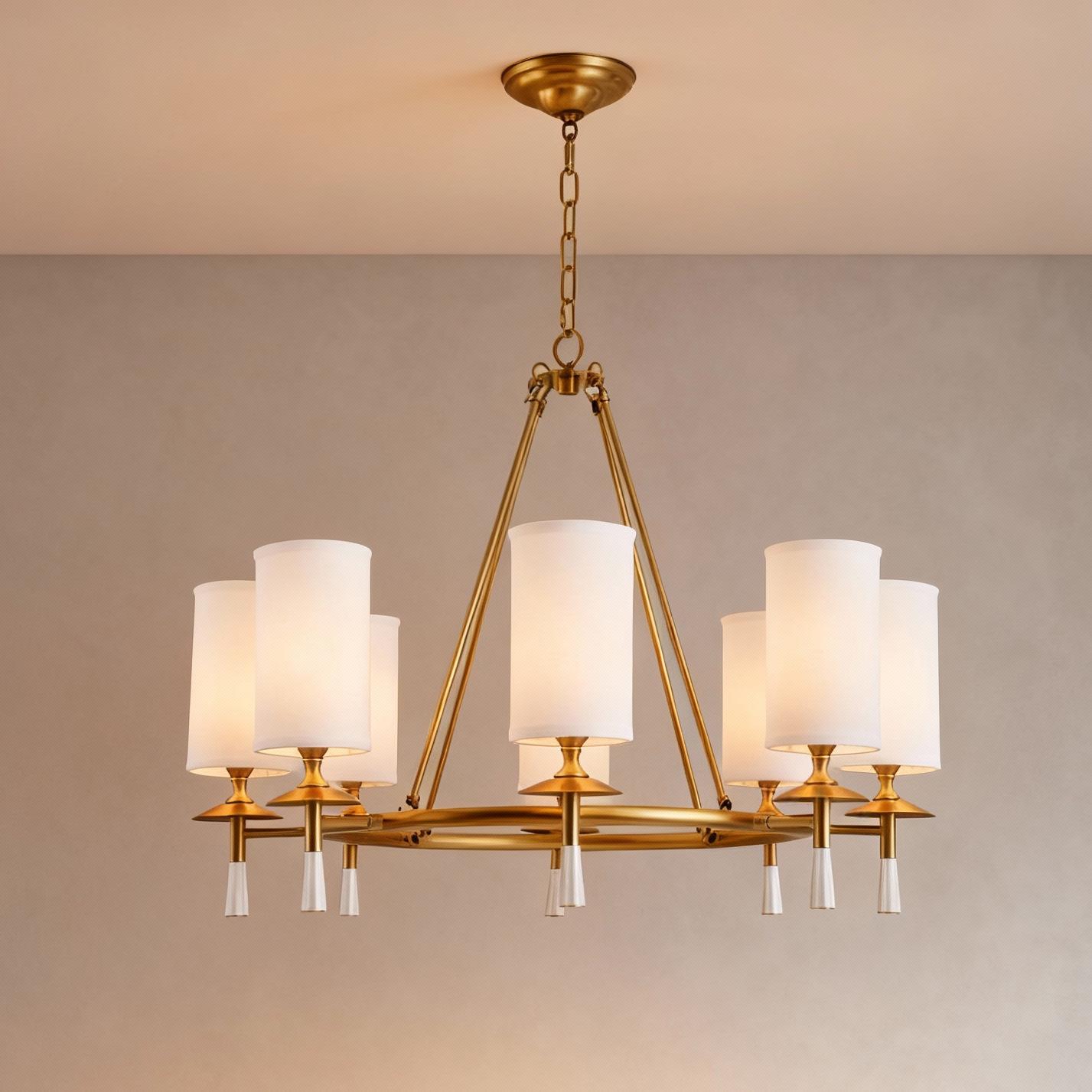 美式客厅吊灯卧室餐厅灯现代简约家用全铜创意个性设计师VC极简灯