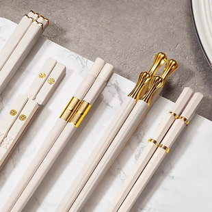 家用高档新款抗菌防霉分餐筷子专人专用餐具一人一筷陶瓷合金筷子