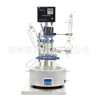 小型单层玻璃反应釜实验室电加热玻璃反应釜3L5L玻璃反应釜厂家