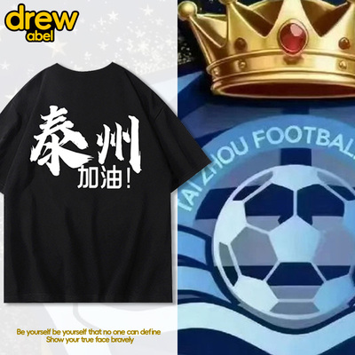 苏超泰州队T恤男江苏夏季衣服圆领短袖足球联赛2026新款休闲宽松