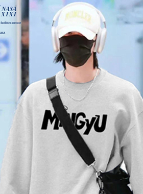 NASA SEVENTEEN同款长袖T恤女秋季nanatour衣服情侣装宽松体恤潮