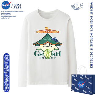 NASA原神兰那罗长袖T恤男秋季体恤兰罗摩同款cos衣服二次元痛衣潮