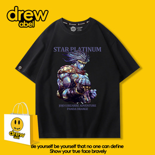 JOJO的奇妙冒险联名T恤男空条承太郎吉良吉影衣服短袖夏天圆领