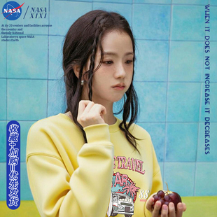 NASA jisoo金智秀同款卫衣女圆领秋季2025新款BLACKPINK衣服外套