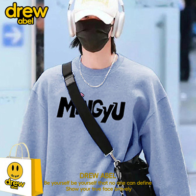 drew SEVENTEEN同款圆领卫衣女秋季nanatour周边衣服情侣装外套潮