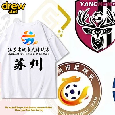 苏超联赛徽标T恤男南京徐州夏季衣服圆领短袖苏州球迷2026新款