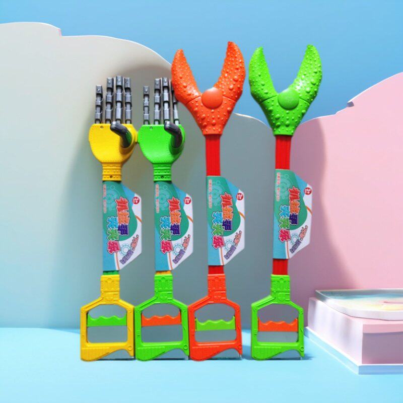 宝宝卡通创意机械手臂手拉夹子垃圾拾物器大钳子儿童玩具户外玩雪