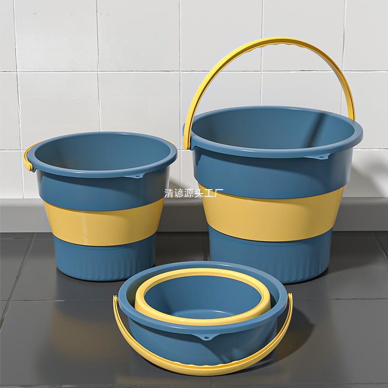 便携式可折叠水桶车用钓鱼桶旅行家用塑料桶车载户外加厚小洗车桶